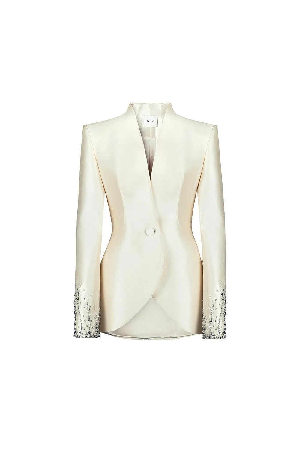 Jennica Tulip Long Sleeved Silk Taffeta Blazer