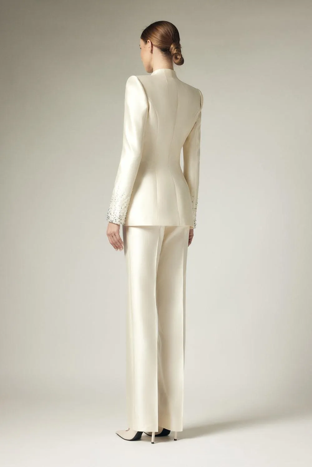 Jennica Tulip Long Sleeved Silk Taffeta Blazer