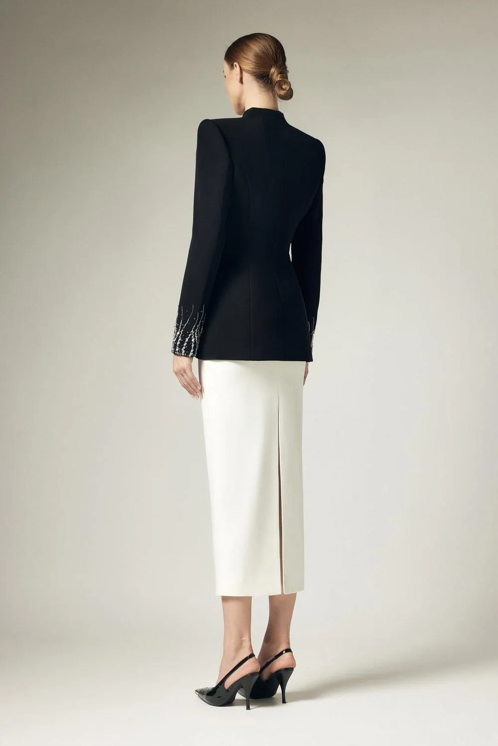 Jennica Tulip Long Sleeved Silk Taffeta Blazer
