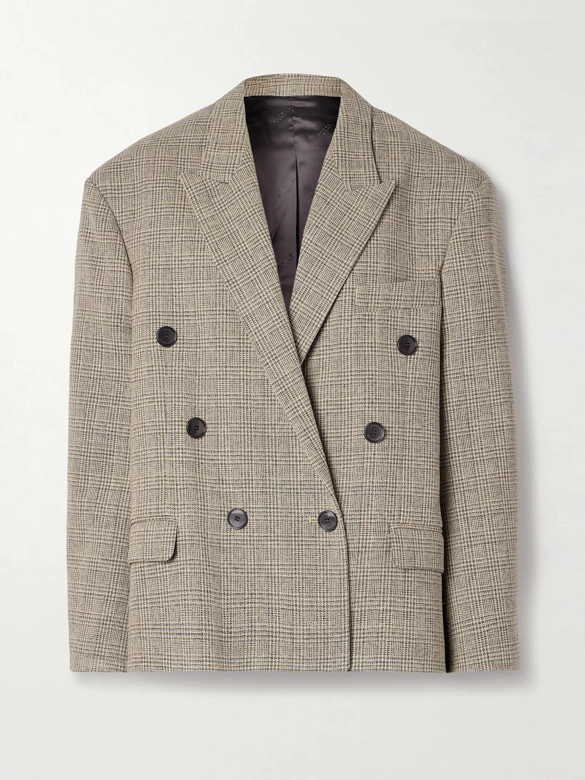 Klero double-breasted checked wool blazer