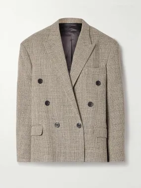 Klero double-breasted checked wool blazer