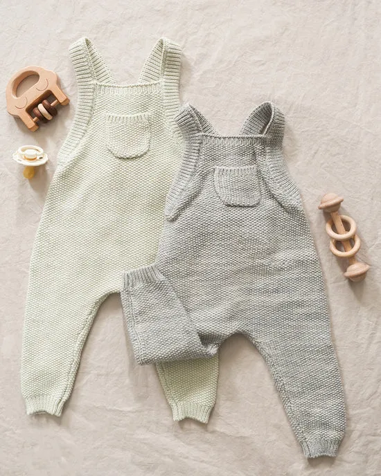 Knit Overall - Heathered Blue