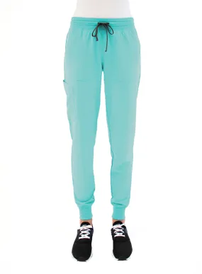 Knit Yoga Waistband Jogger pant XXS-3XL BY Maevn / Aruba Blue