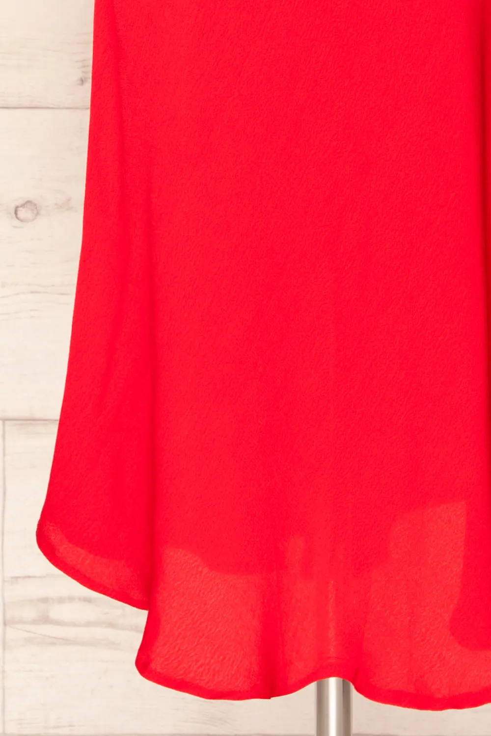 Krahken Red | Cowl Neck Backless Midi Dress