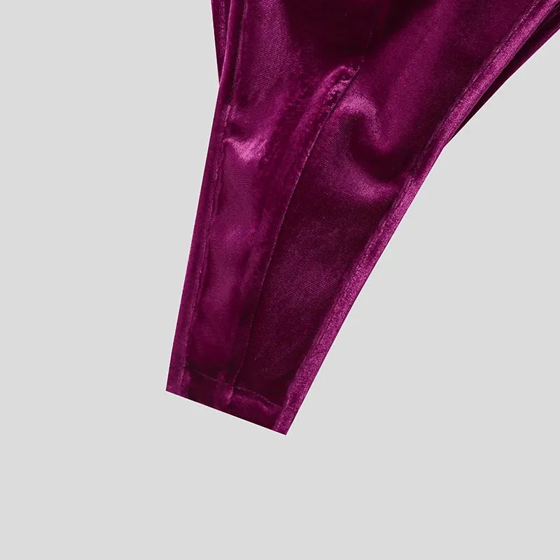 Laced Up Velour Bodysuit