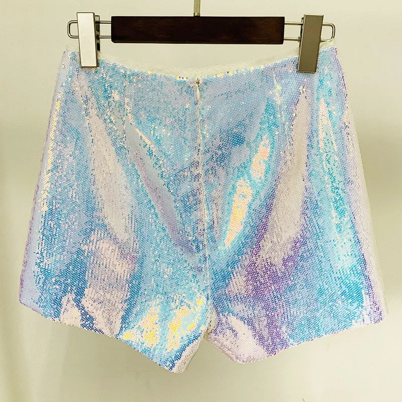 Ladies classy blazer shorts suit two Piece set BLING BLING Shiny Bright kelsey blazer and shorts