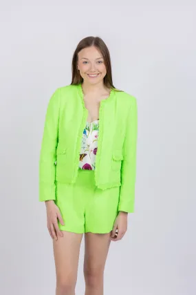 L'Agence Angelina Blazer in Lime Green