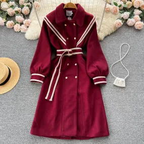 Lapel Double-breasted Trench Coat