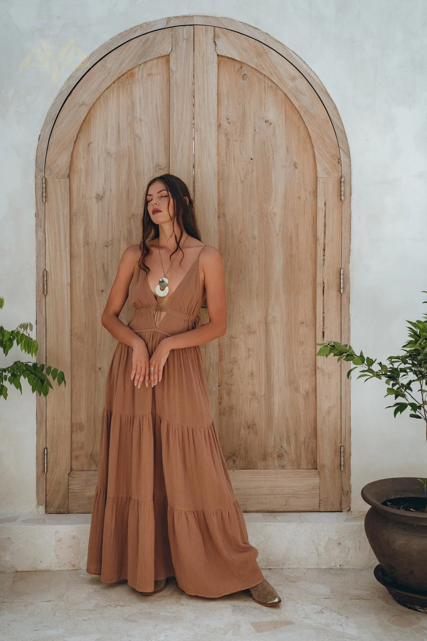 Latte Multiway Dress • Beach Adjustable Dress • Boho Sleeveless Dress