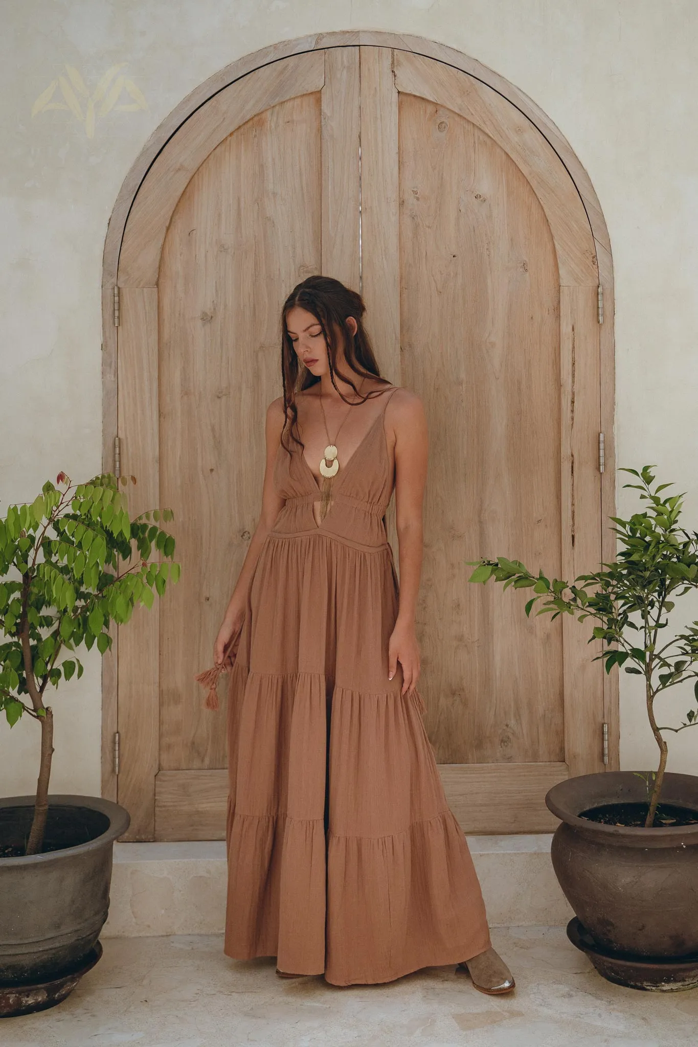 Latte Multiway Dress • Beach Adjustable Dress • Boho Sleeveless Dress