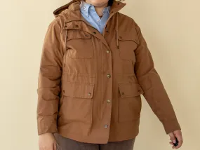 Light Brown Modern coat with Hood