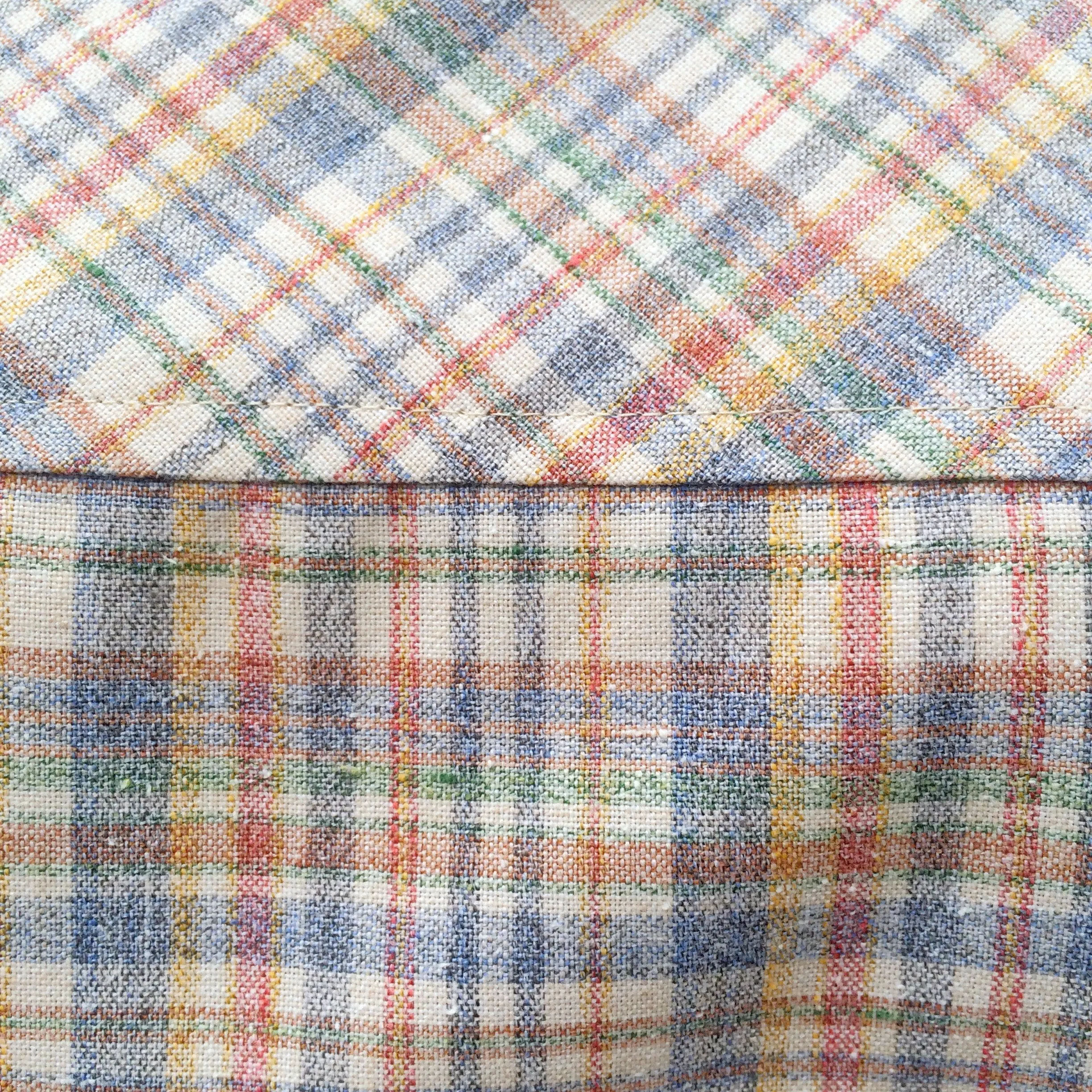 Little Squared Lines | Vintage 1960s 1970s multicoloured Tweed-like Yoked dress
