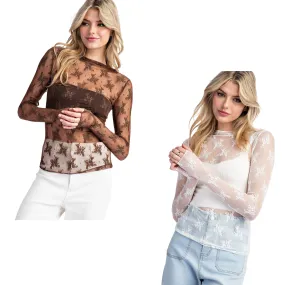 Long Sleeve Lace Top