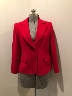 Louben Red Wool/ Cashmere Blend Blazer, Made in Canada SOLD