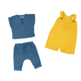 L'ovedbaby Muslin Overall, Tee, & Harem Pants Set: 18-24m