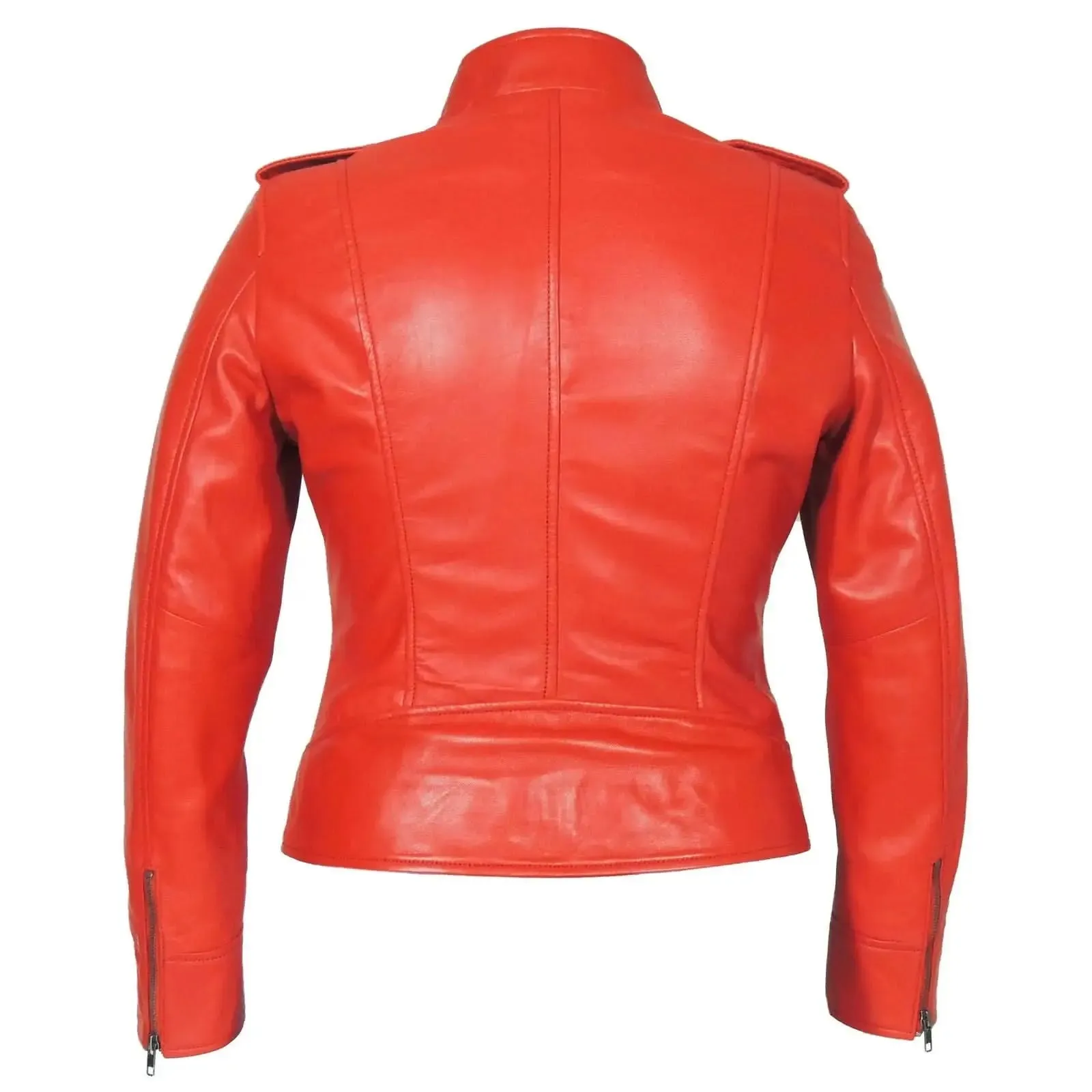 Maya Women's Midnight Blue Luxe Leather Blazer