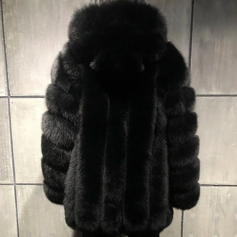 Men's Fox Fur Trench Coat