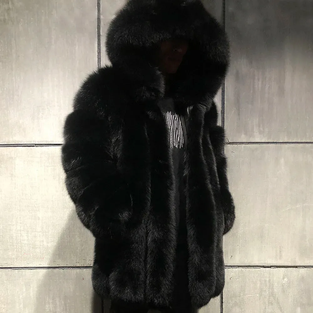 Men's Fox Fur Trench Coat