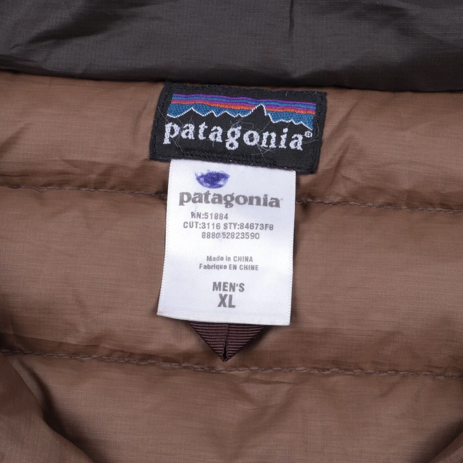 Men's PATAGONIA Olive Green Micro Down Quilted Puffer Jacket Size XL