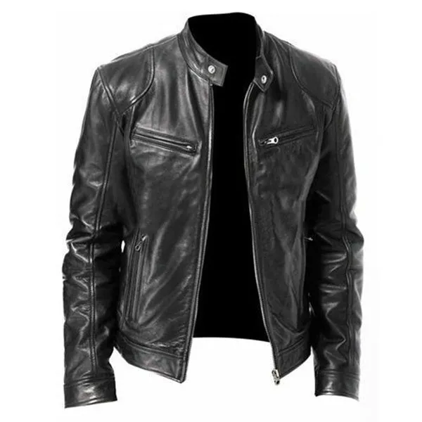 Men's  vintage fashion 100% real leather jacket for men