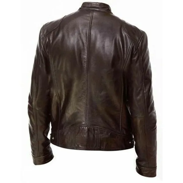 Men's  vintage fashion 100% real leather jacket for men