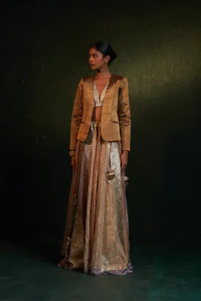 Midas Tissue Lehenga with Jacket - Set of 3