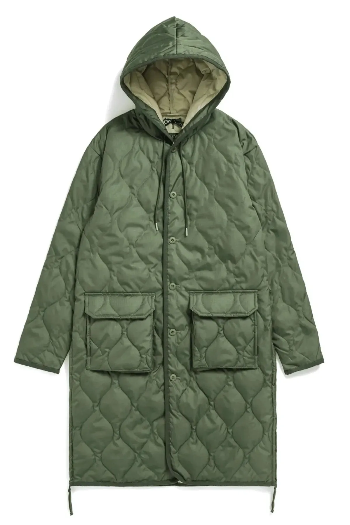 Military Hood Long Down Coat