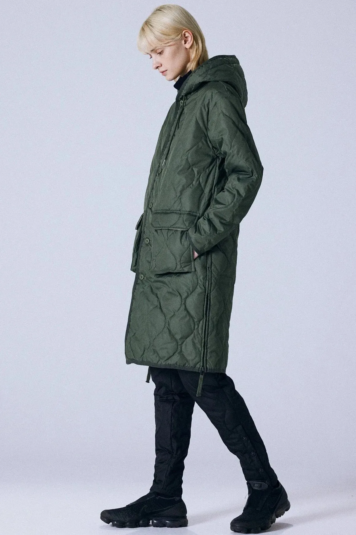 Military Hood Long Down Coat