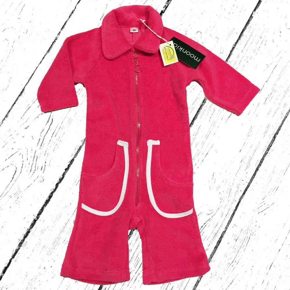 MOONKIDS 'Zipsuit' Retro Frottee Overall pink
