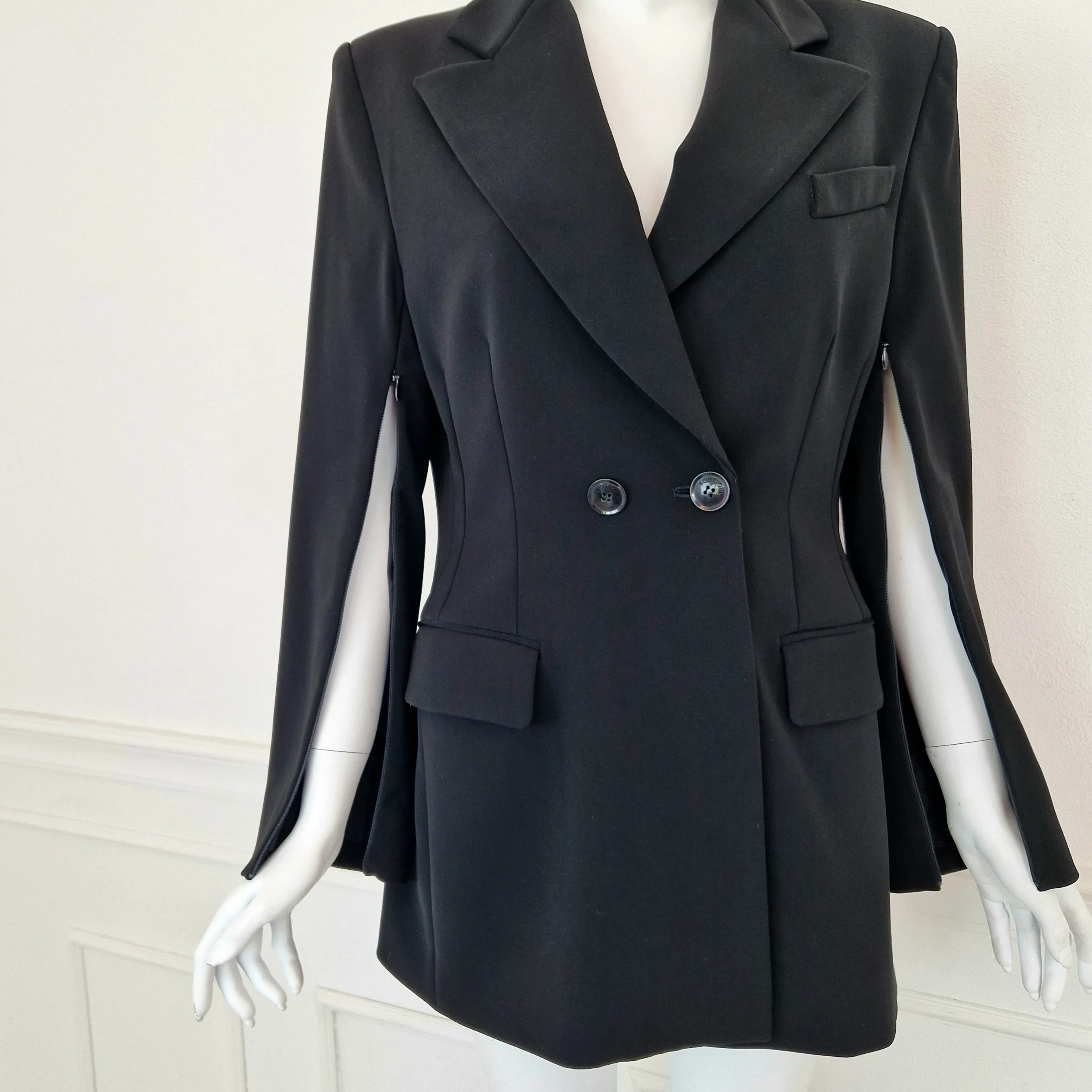 Moschino Boutique | Blazer nero con cerniere