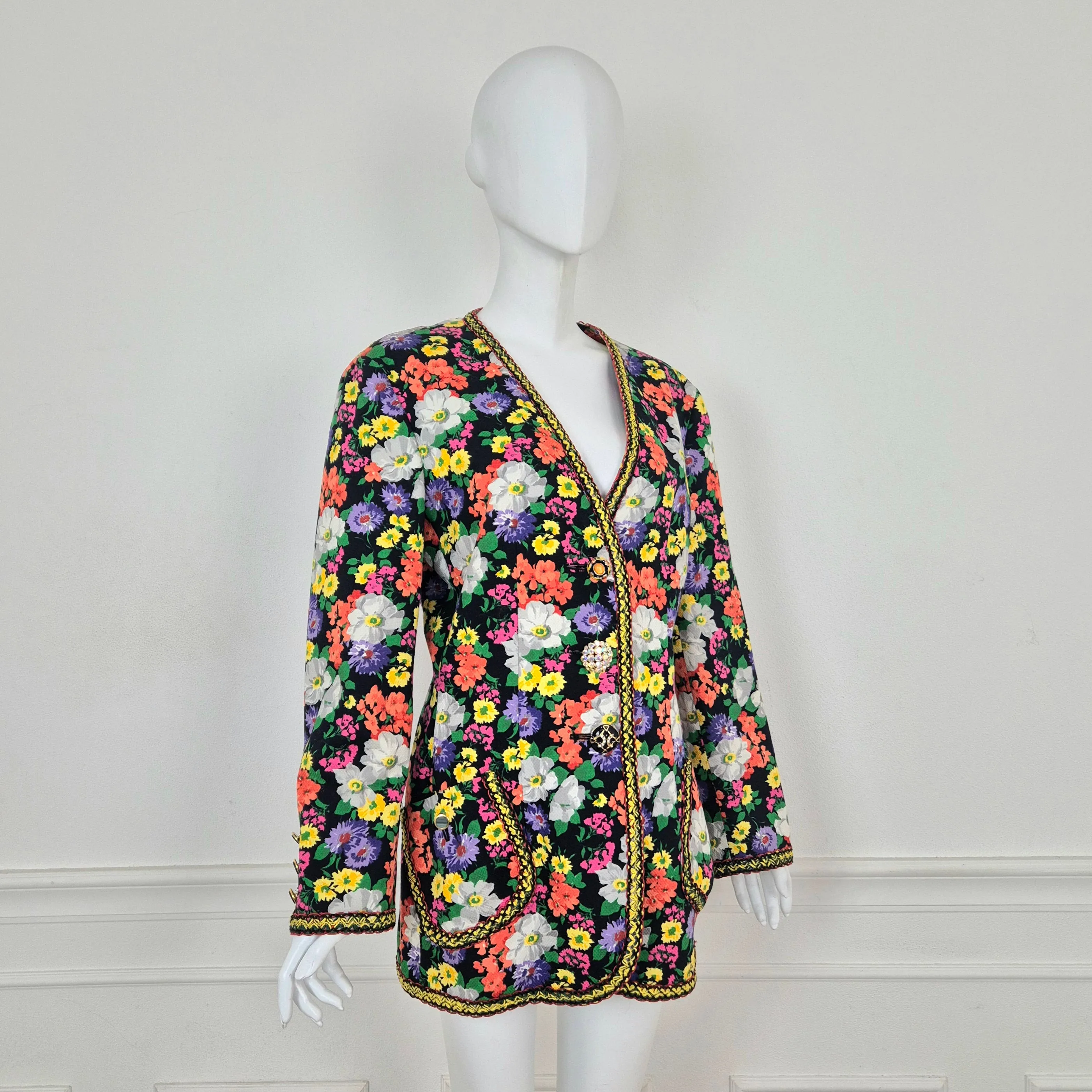 Moschino Couture | Blazer a fiori in cotone