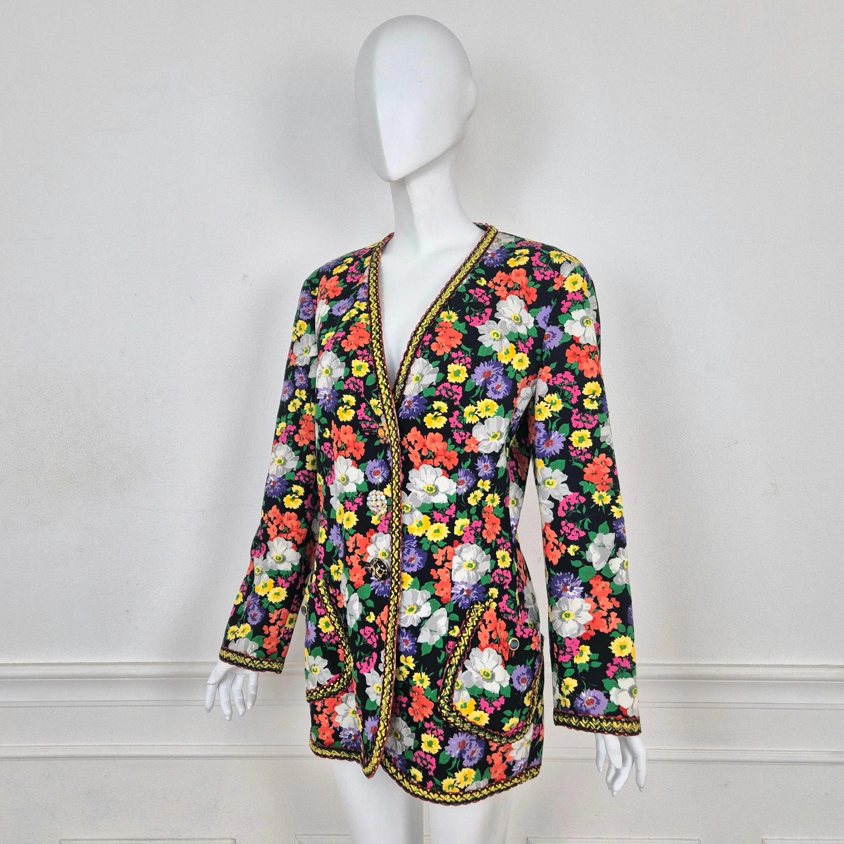 Moschino Couture | Blazer a fiori in cotone