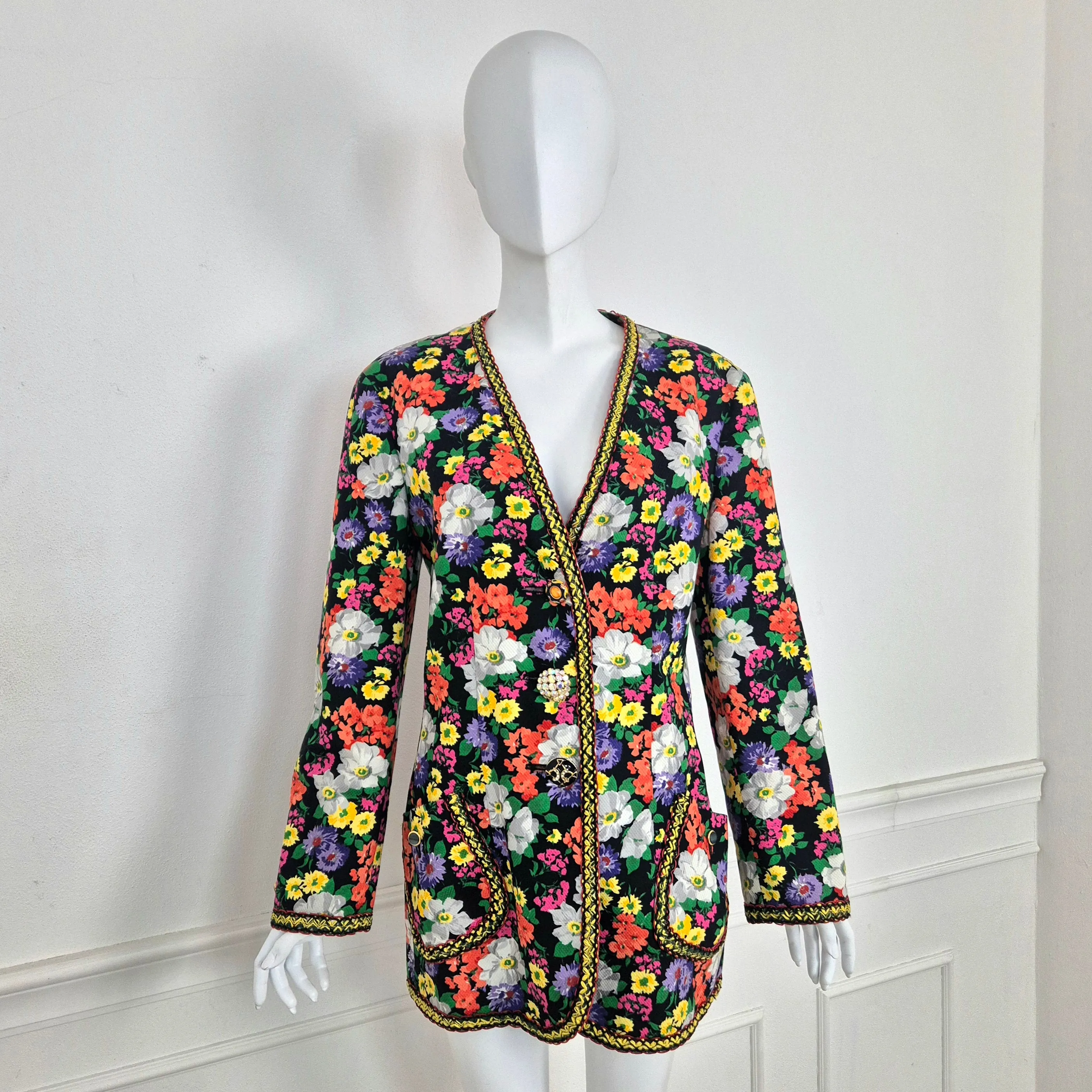 Moschino Couture | Blazer a fiori in cotone