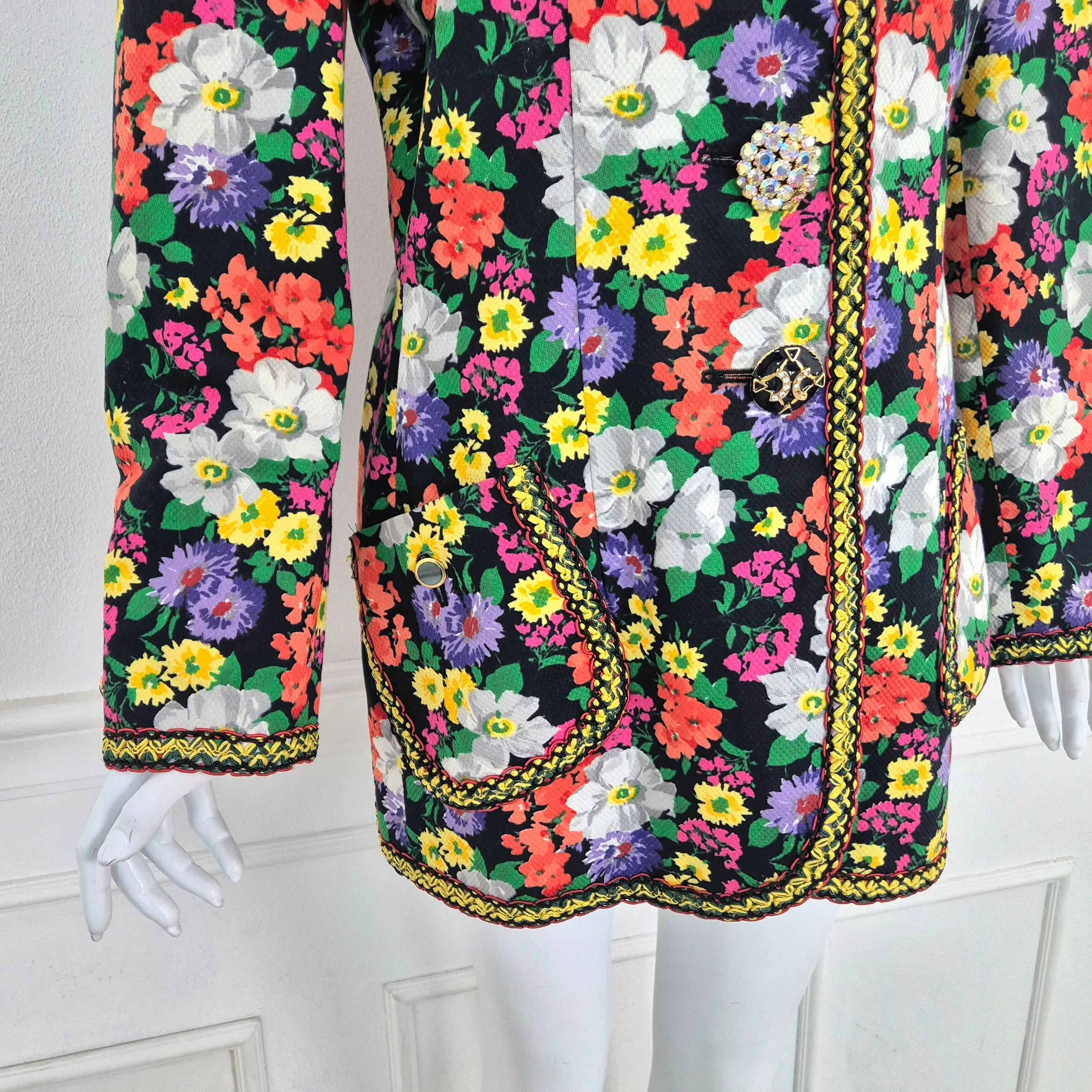 Moschino Couture | Blazer a fiori in cotone