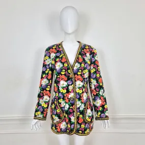 Moschino Couture | Blazer a fiori in cotone