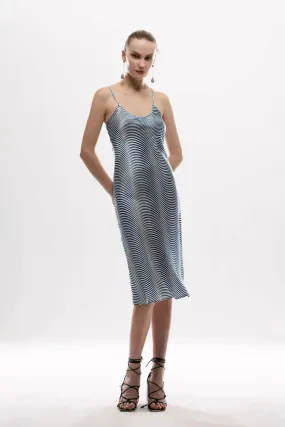 Mulberry Silk Asymmetric V-neck Dress
