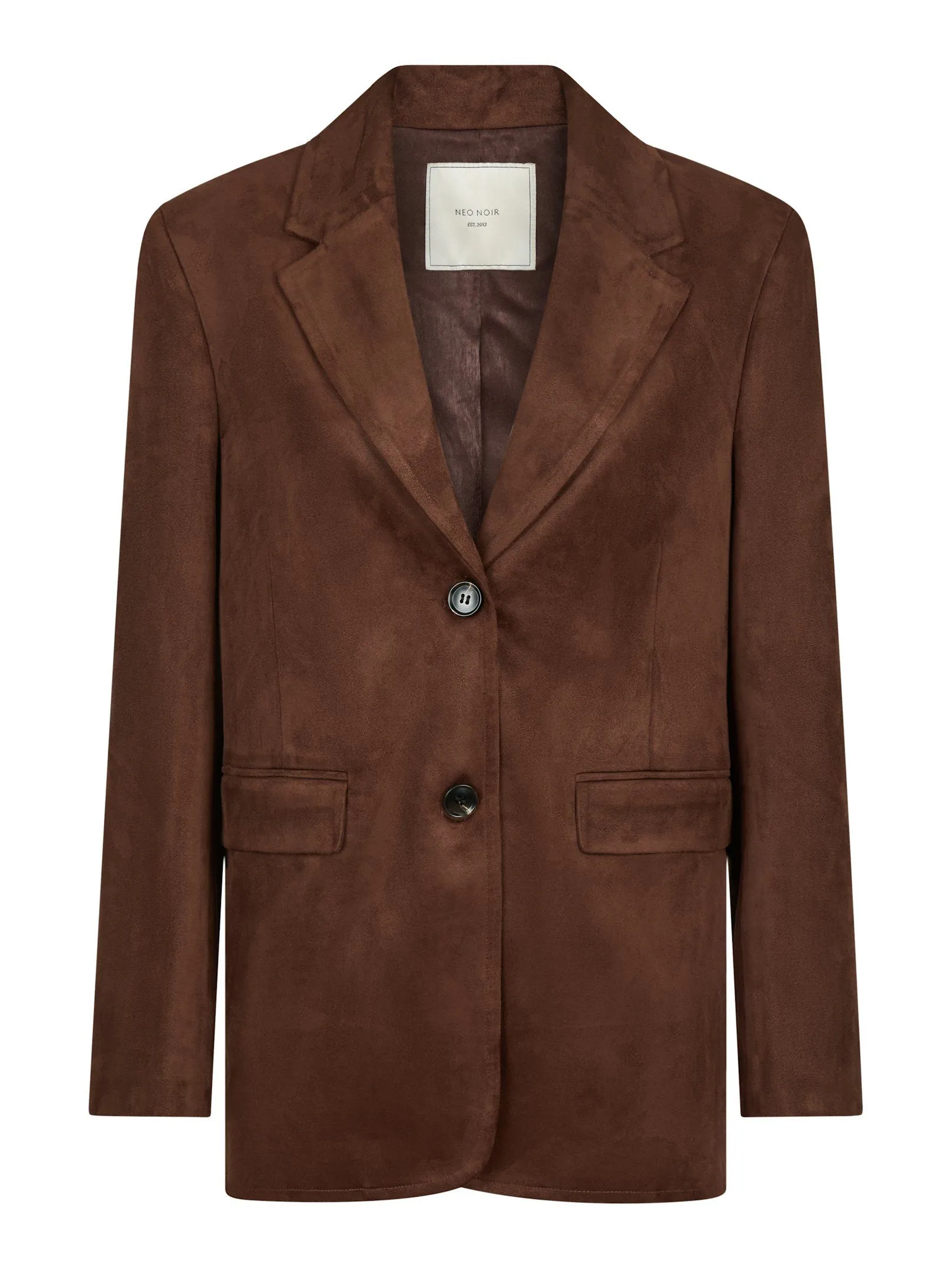 Namy Faux Suede Blazer - Brown