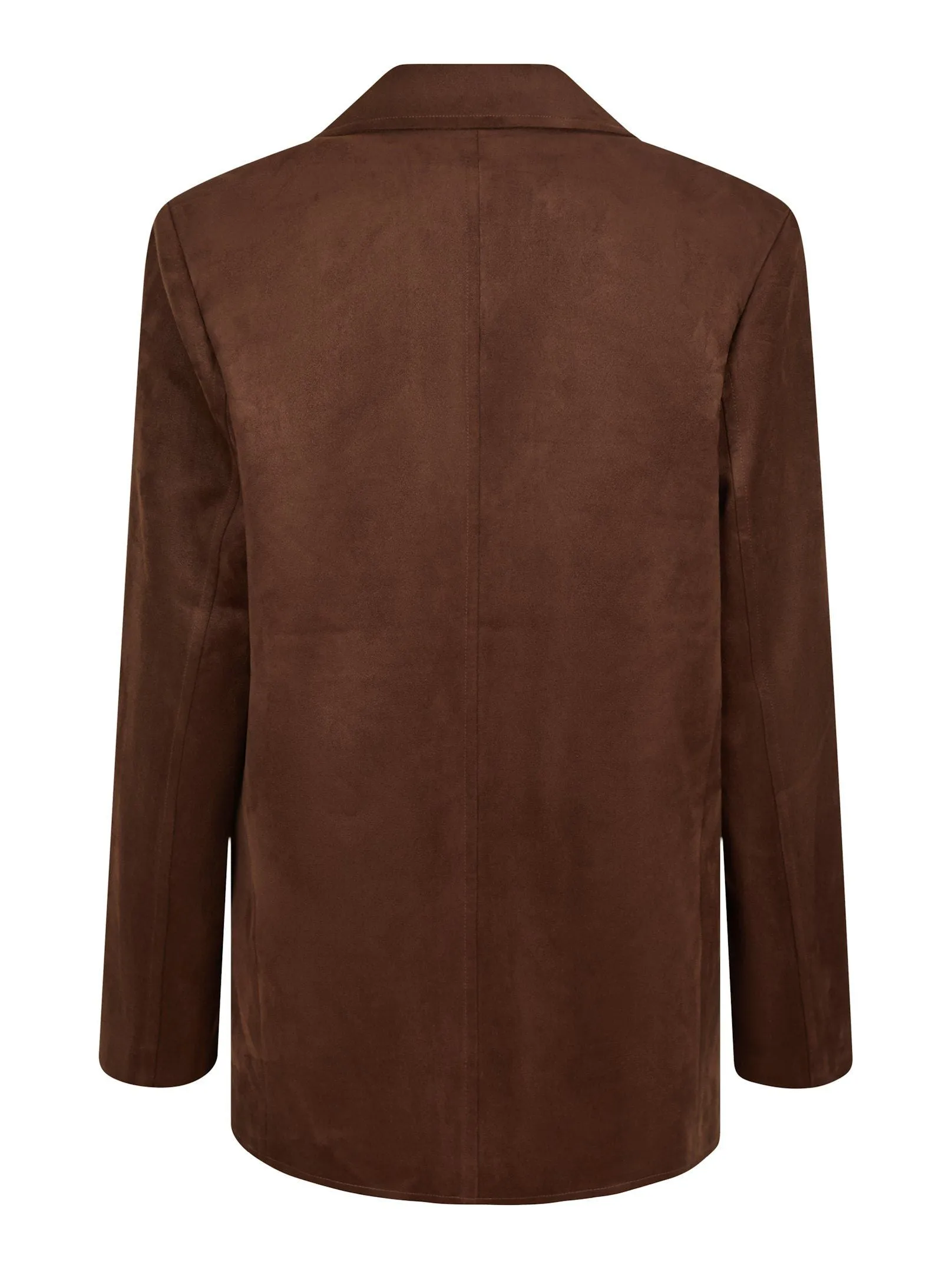 Namy Faux Suede Blazer - Brown
