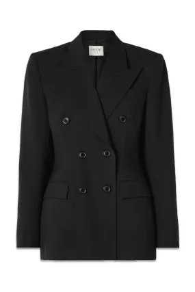   NET SUSTAIN Milles Double-breasted Grain De Poudre Wool Blazer