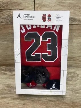 NEW Jordan 3Pc Set Red Sz 0-6m