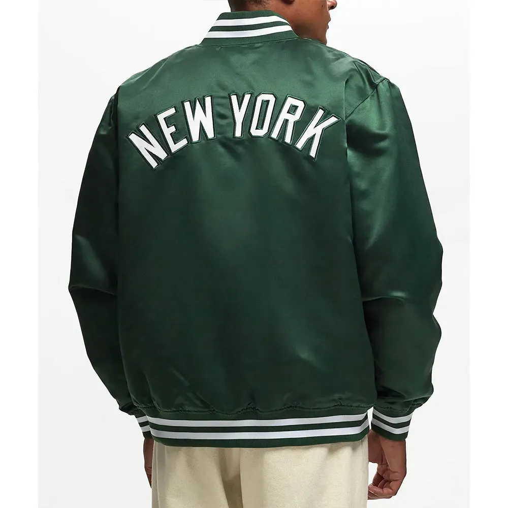 NY Yankees Green Satin Jacket For Men and Women