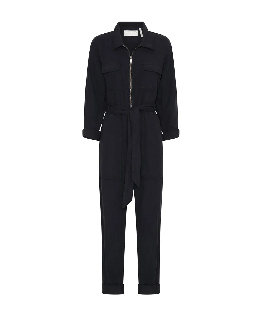 ONE TEASPOON Womens Black Claudia Overall
