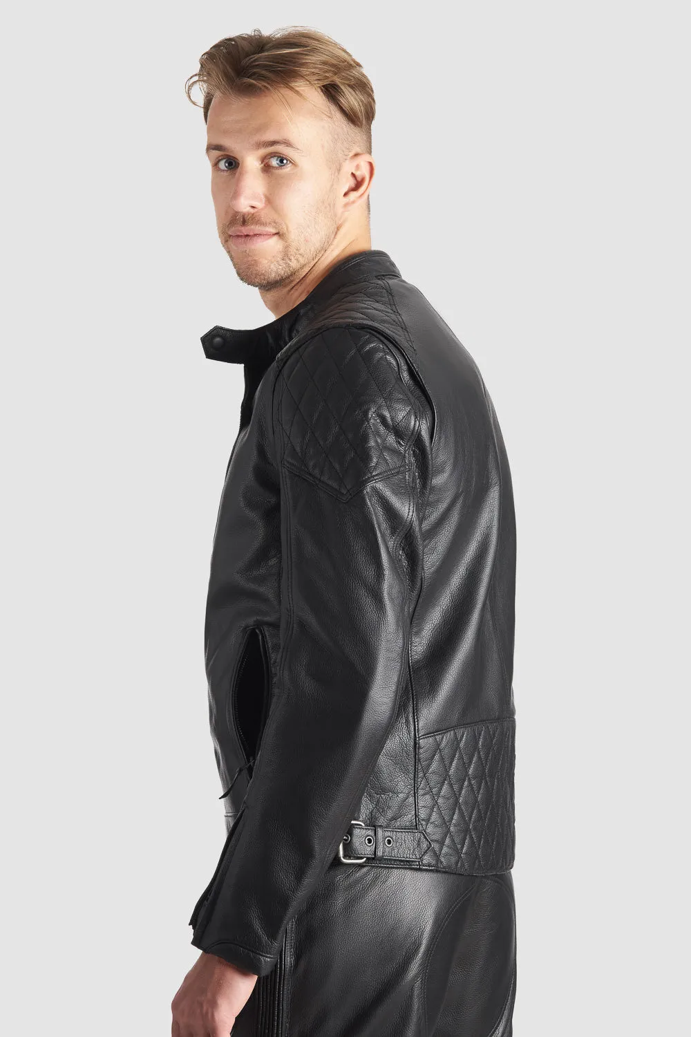 Pando Moto Twin Leather Jacket - Black