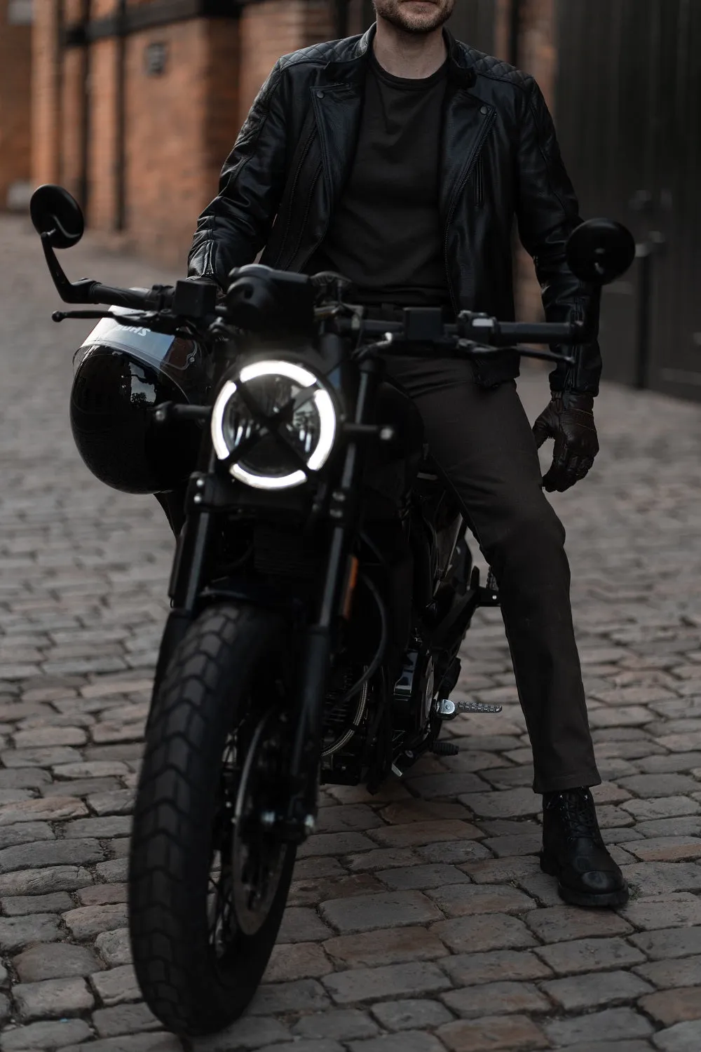Pando Moto Twin Leather Jacket - Black