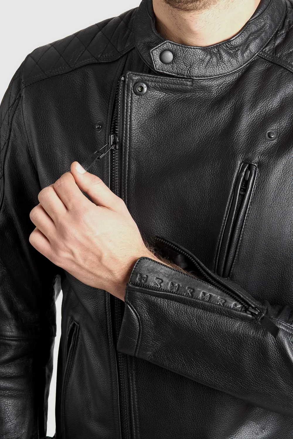 Pando Moto Twin Leather Jacket - Black
