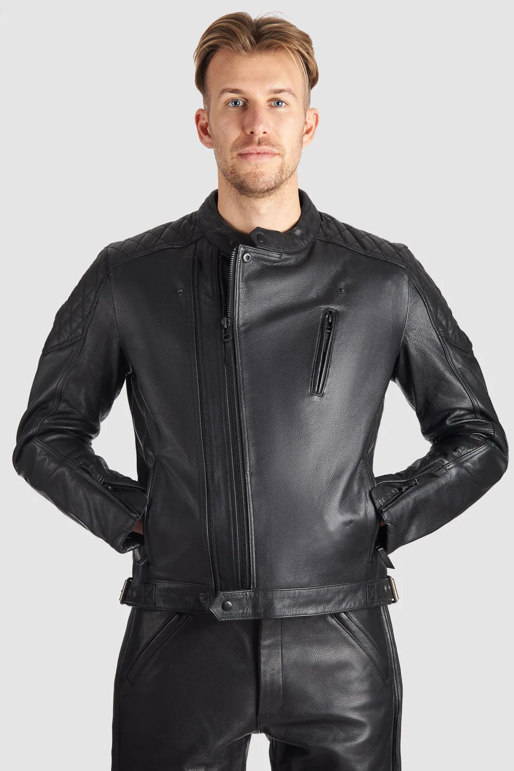 Pando Moto Twin Leather Jacket - Black