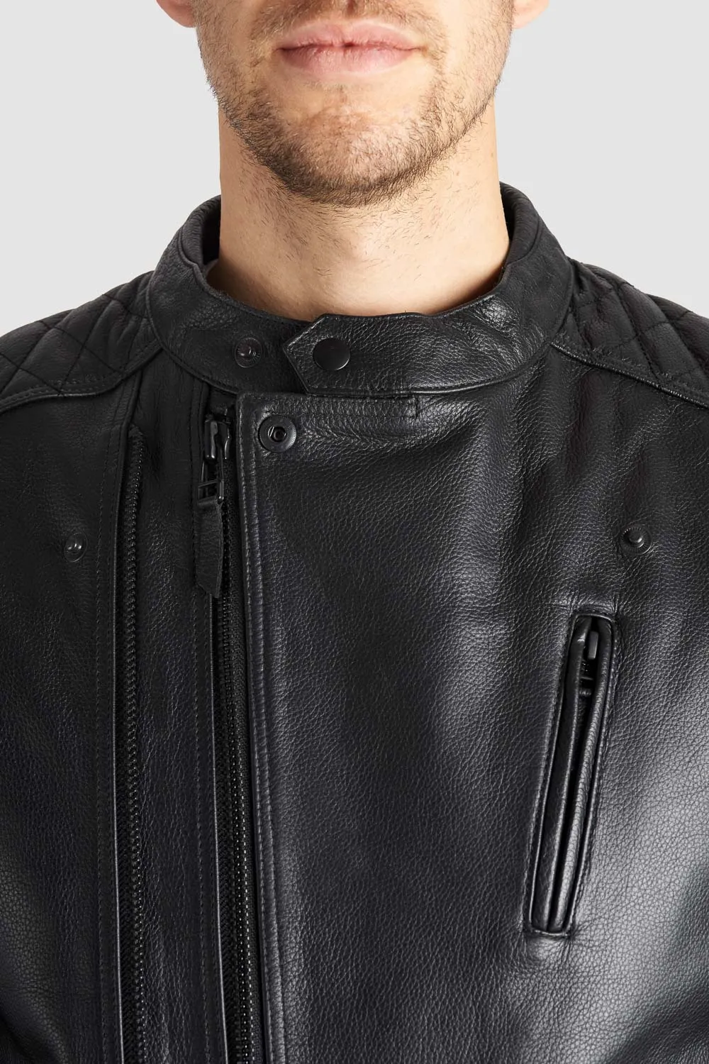 Pando Moto Twin Leather Jacket - Black