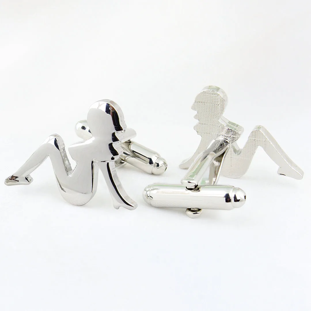 Peluche Sexy Diva Cufflink and Lapel Pin Set