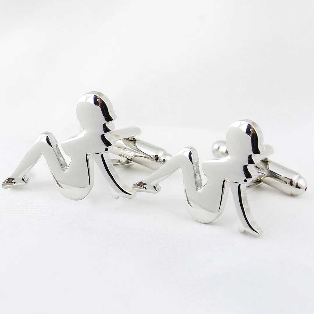 Peluche Sexy Diva Cufflink and Lapel Pin Set