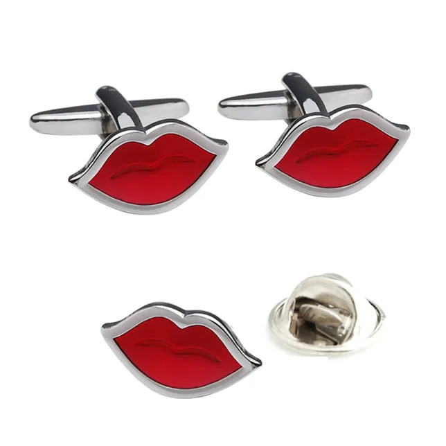 Peluche The Casanova Cufflink and Lapel Pin Set